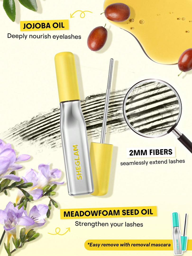 ریمل سوزنی حالت دهنده و بلند کننده زرد شیگلم | Iron Curl Mascara Sheglam - تصویر 3