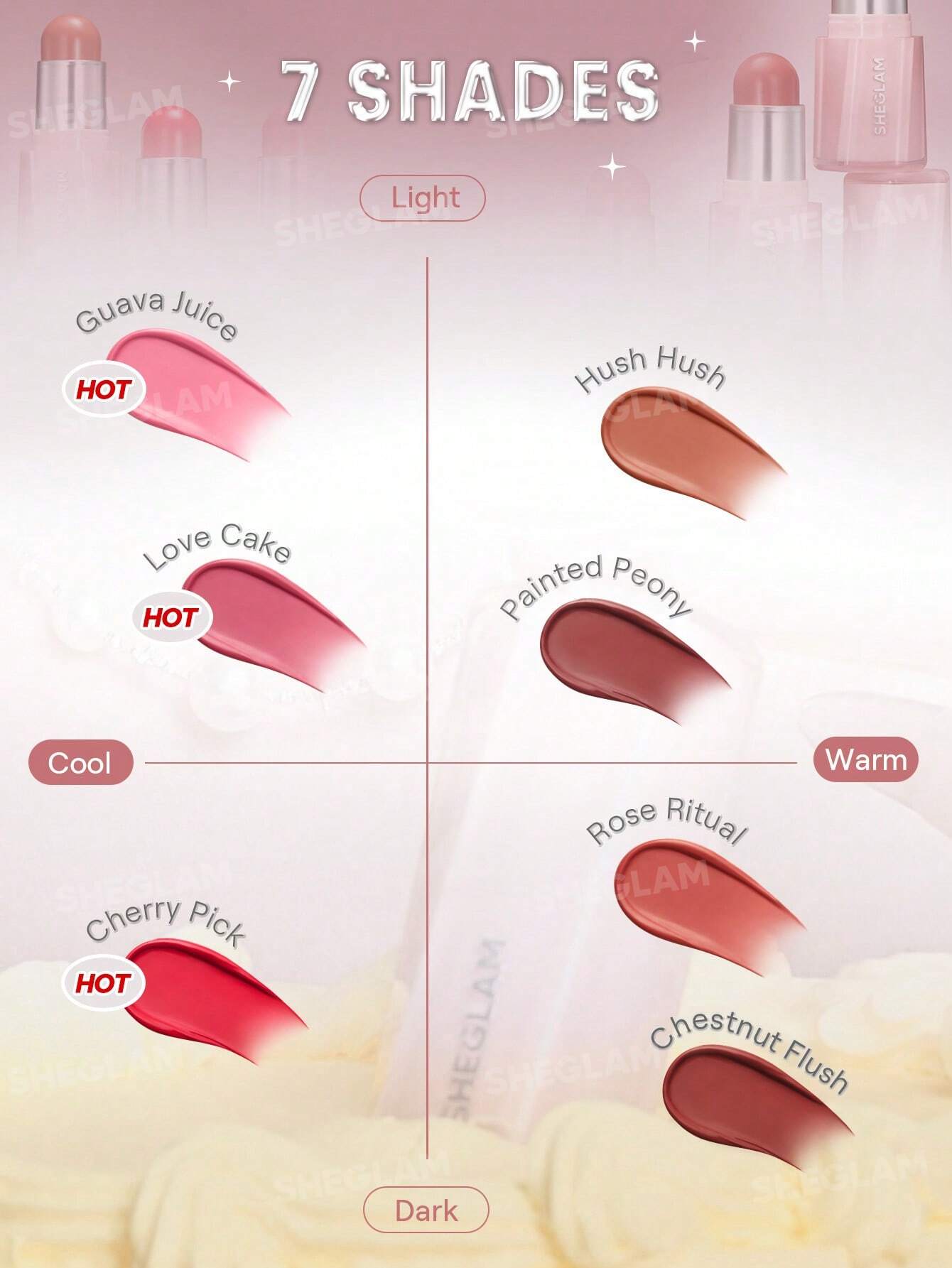 رژگونه کره ای شیگلم | SHEGLAM BUTTERY BLISS BLUSH STICK - تصویر 3